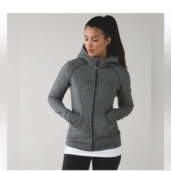 Lululemon FULL ZIP Scuba Hoodie Heathered Grey Sz small - Picture 1 of 6